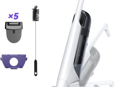 Wet Dry Vacuum Cleaner with 20000Pa Suction, 176°F Self-Cleaning, Heated Drying, Disposable Waste Bag, Tangle-Free, Cordless Vacuum Mop for Hard Floors & Edge Cleaning, Easy to Use