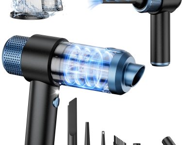 Handheld Car Vacuum Cleaner Cordless, 15000PA High Power Vacuum & Air Duster, 4-in-1 Portable Mini Vacuum with LED Light, Hand Held Vacuum Cleaner for Car Home Office