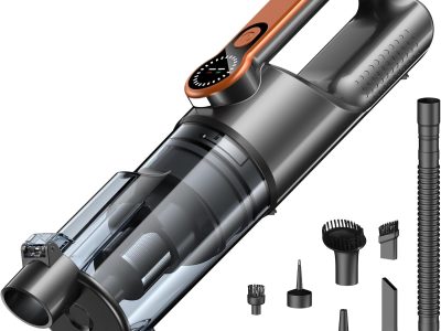 Ultra Car Vacuum Cleaner Cordless, Handheld 2-in-1 Vacuum and Blower 25000PA Suction, Portable Wireless Mini Vacuum for Interior Detailing, USB-C Rechargeable for Home Pet Hair. (Orange)