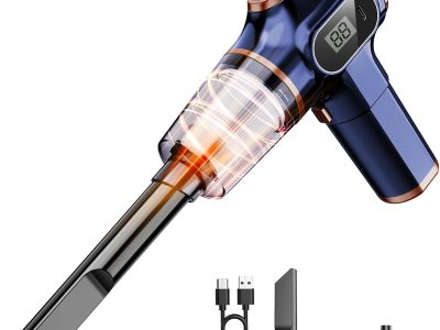 Portable Car Vacuum Cordless Mini Handheld Vacuums Cleaner Rechargeable with LCD Display and Multi-Nozzles, High Power Hand held Cleaners for Car, Home, Office, Sofa, Pet Hair,Keyboard