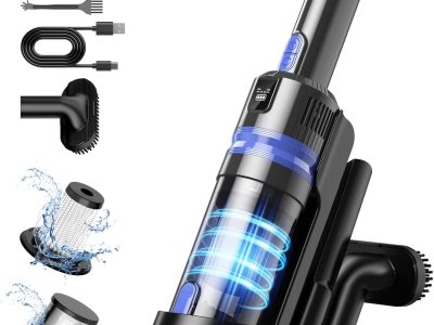 Handheld Vacuum Cordless Rechargeable 2-Speed Modes| 3-in-1 Portable Cordless Vacuum Cleaner with Charging Dock, for Car Home Office and Pet Hair（Blue）
